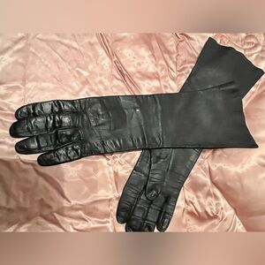 Van Raalte Vintage West Germany Kid Leather Gloves Black 7-1/2